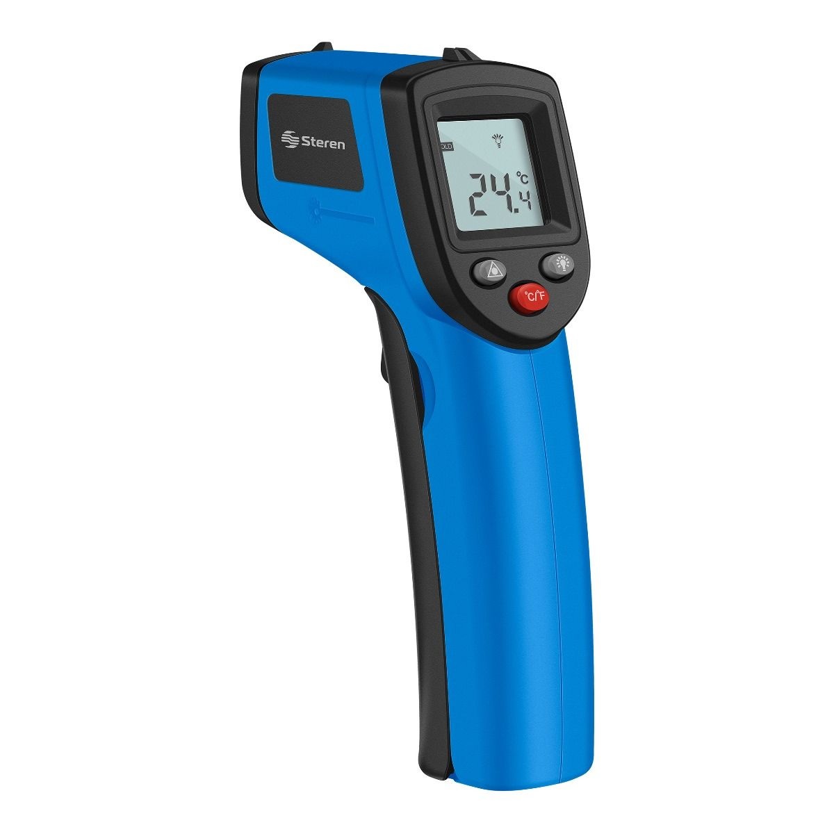 Termómetro Industrial Infrarrojo Tipo Pistola Azul Steren
