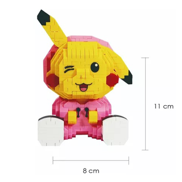 Rompecabezas 3D mini bloques pikachu con pants