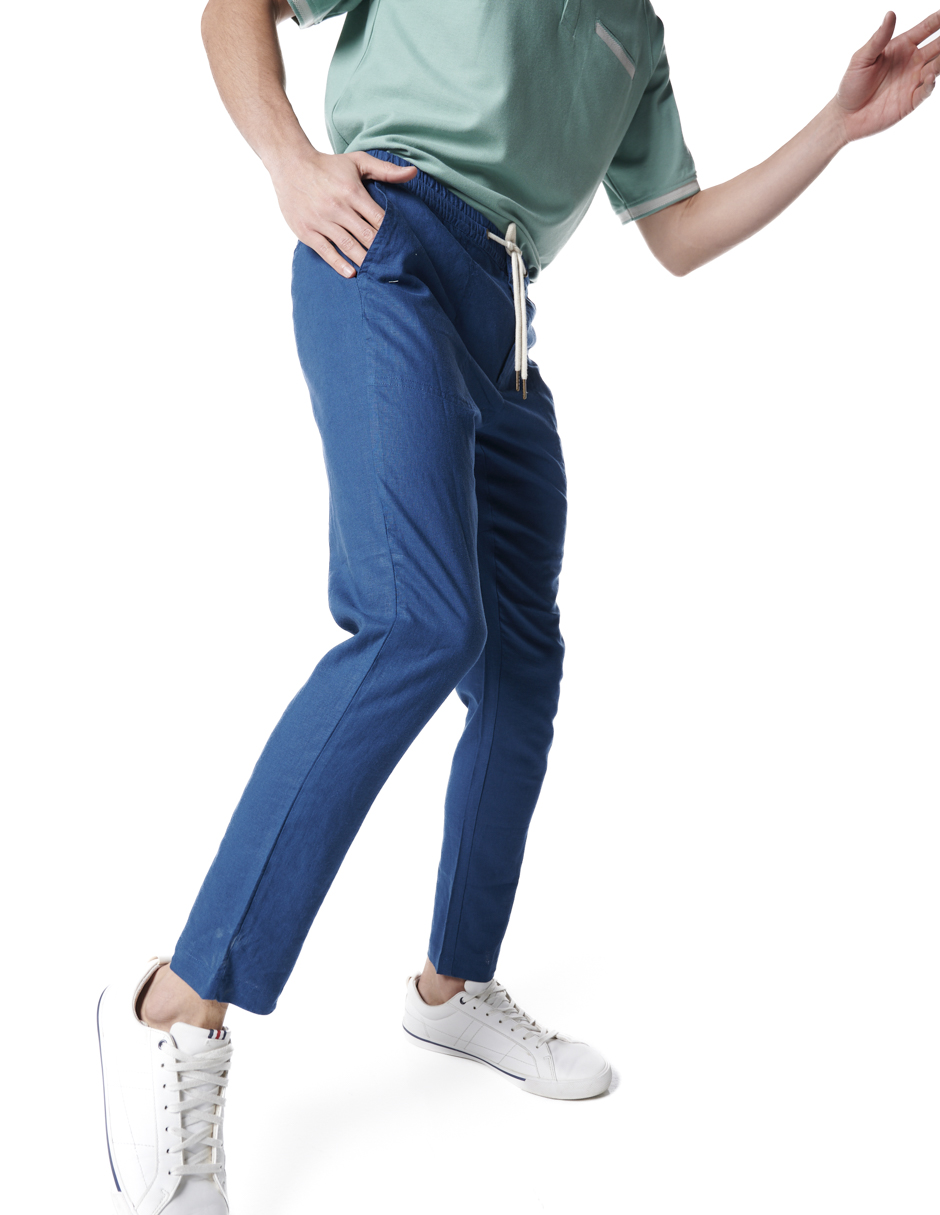 Pantalón De Lino Regular Fit Generra Para Hombre 318302