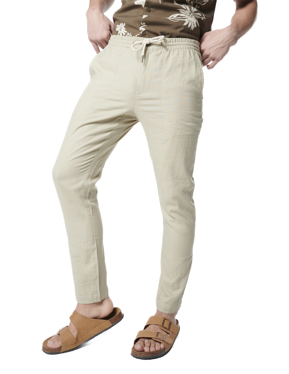 Pantalón De Lino Regular Fit Generra Para Hombre 318302