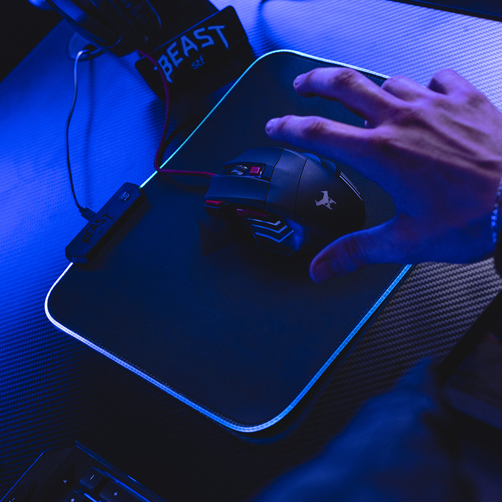 Mouse Gamer Con Luz Beast Abysmal Tournament  Stf 