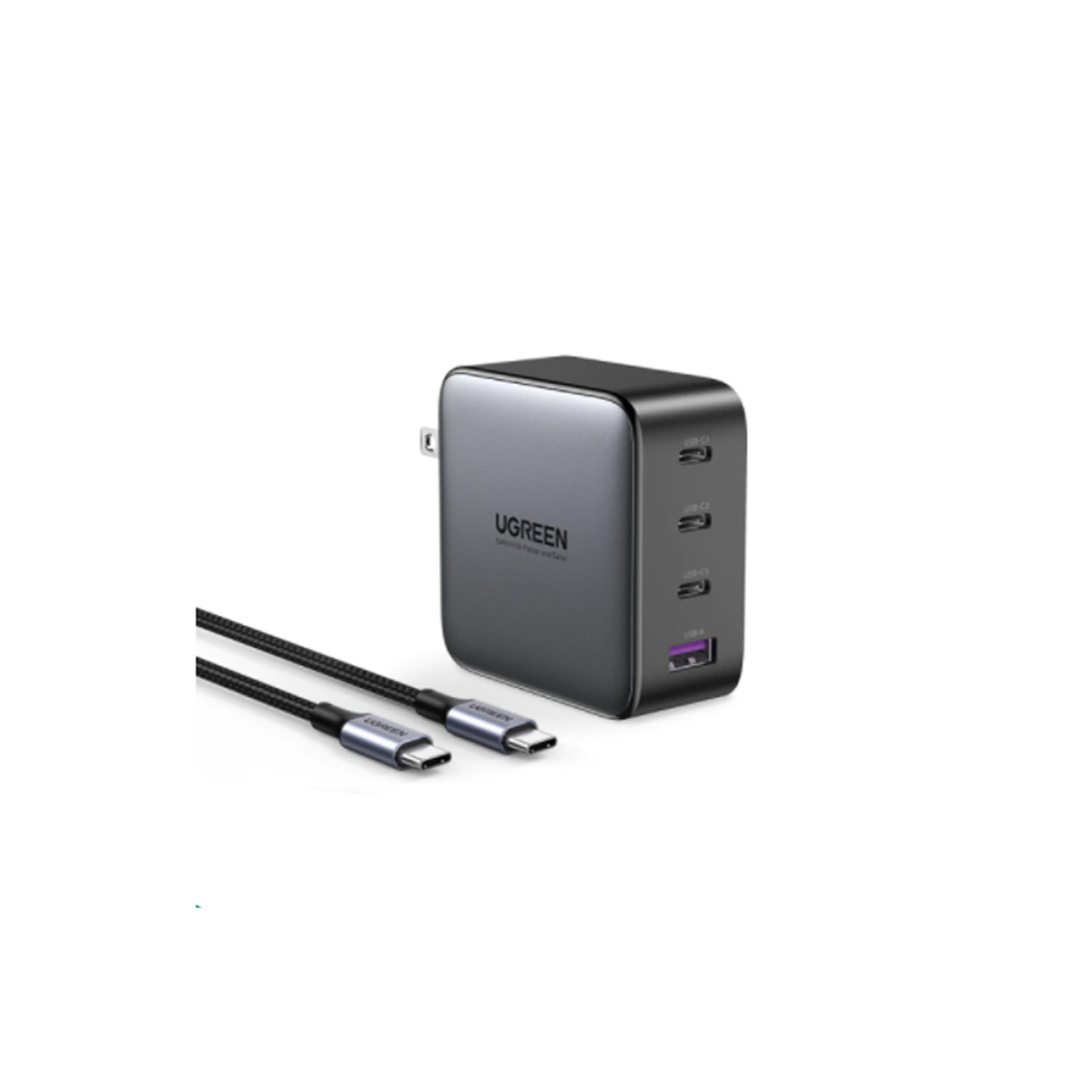 Turbo cargador Ugreen GaN 100w con cable
