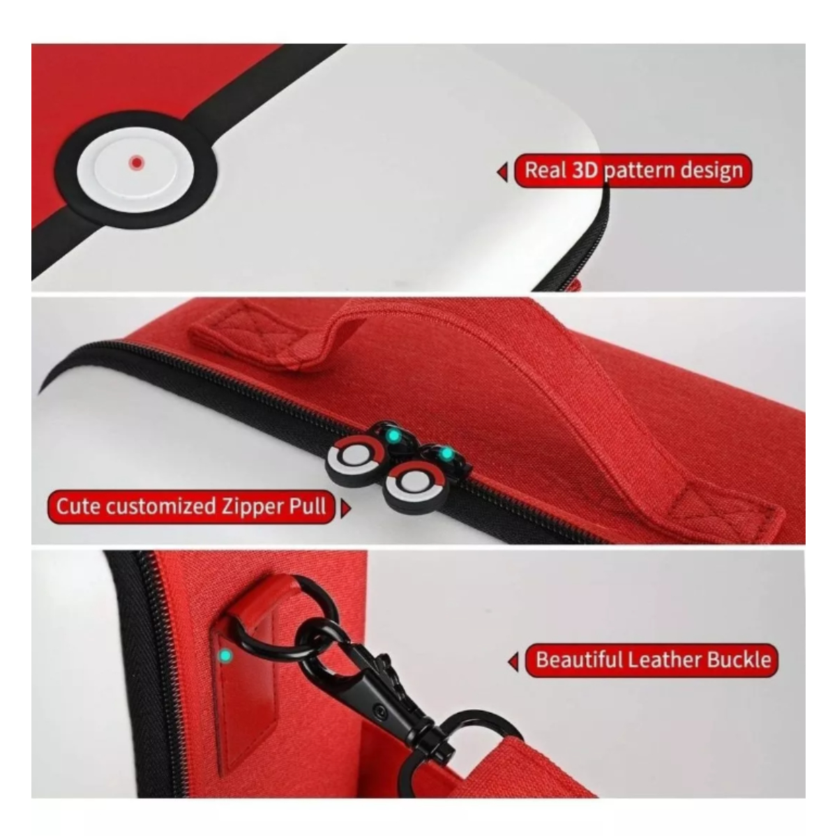 Estuche Completo Viajero Pokémon (Pokebolas New) Compatible Nintendo Switch 