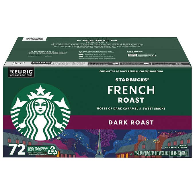Keurig Café Starbucks Dark French Roast K-cup, 72 Piezas