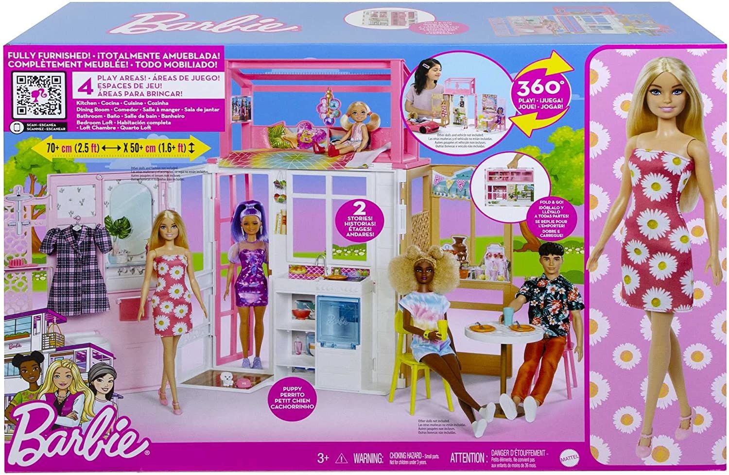 Barbie Casa Glam con Muñeca con 2 Pisos