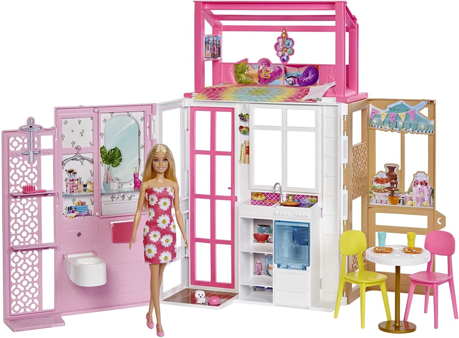 Barbie Casa Glam con Muñeca con 2 Pisos