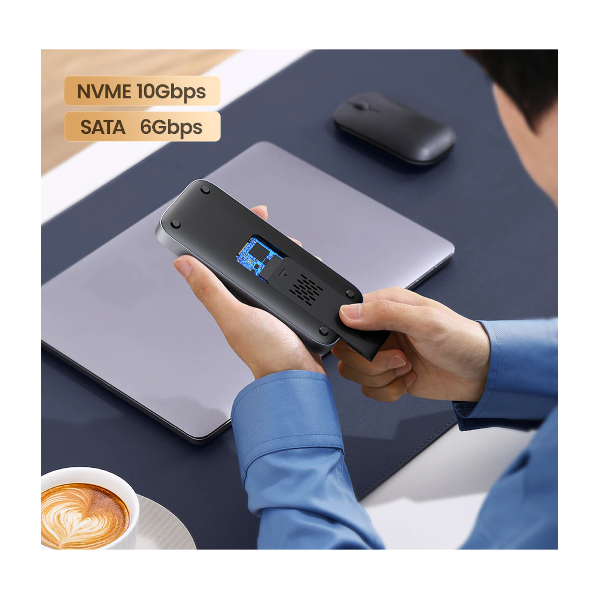 Ugreen hub 6 en 1 con ranura para ssd m.2