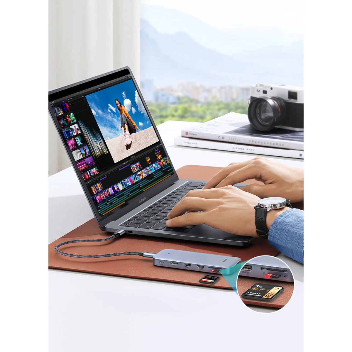 Ugreen hub 6 en 1 con ranura para ssd m.2