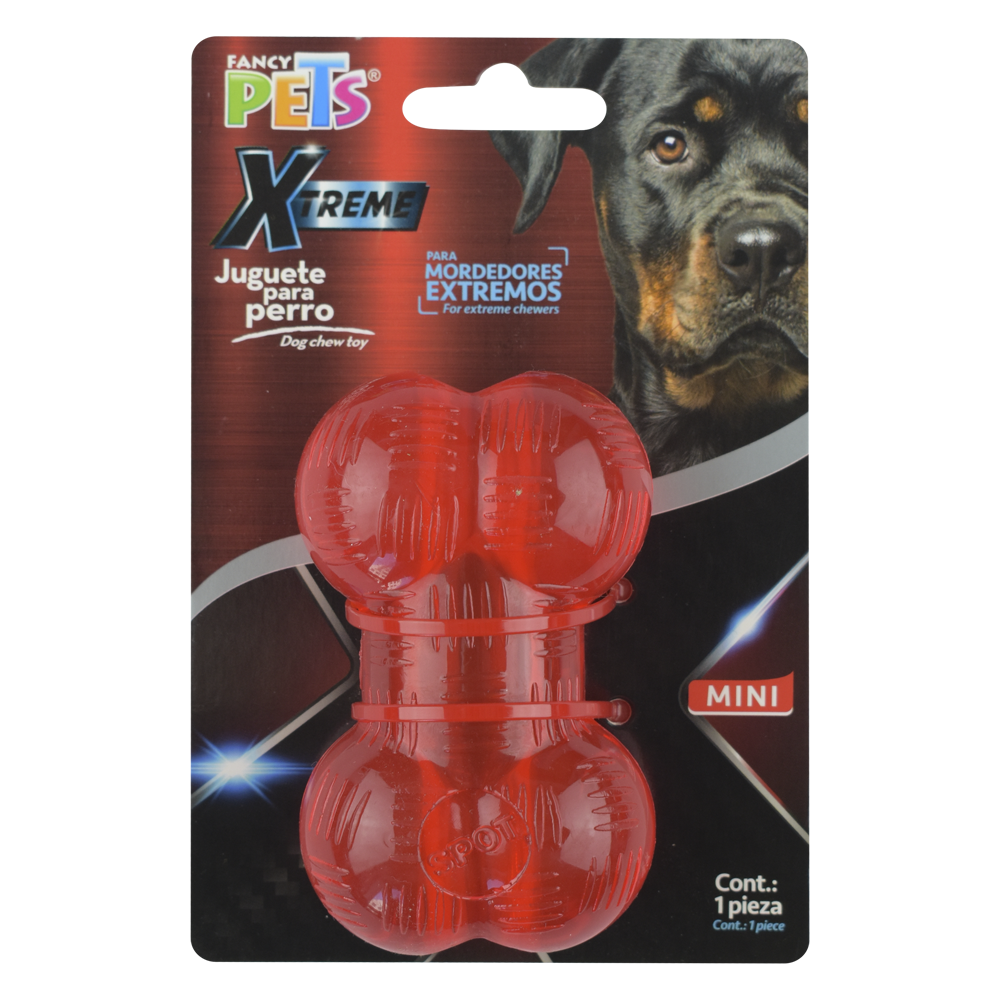 Fancy Pets Juguete Xtreme Hueso Rojo para Perro Tamaño Mini