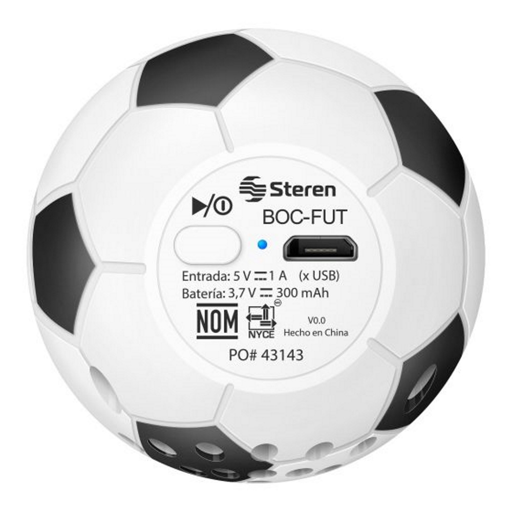 Mini Bocina Bluetooth Forma Balón Bateria Recargable Steren