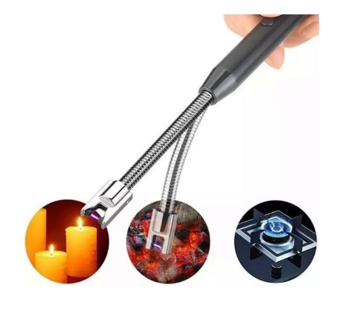 Encendedor mechero eléctrico recargable USB estufa carbón velas 