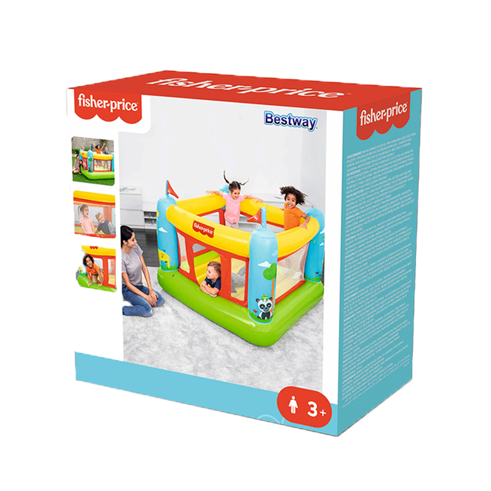 Brincolin Inflable Infantil Fisher-Price Castillo Con Malla Multicolor