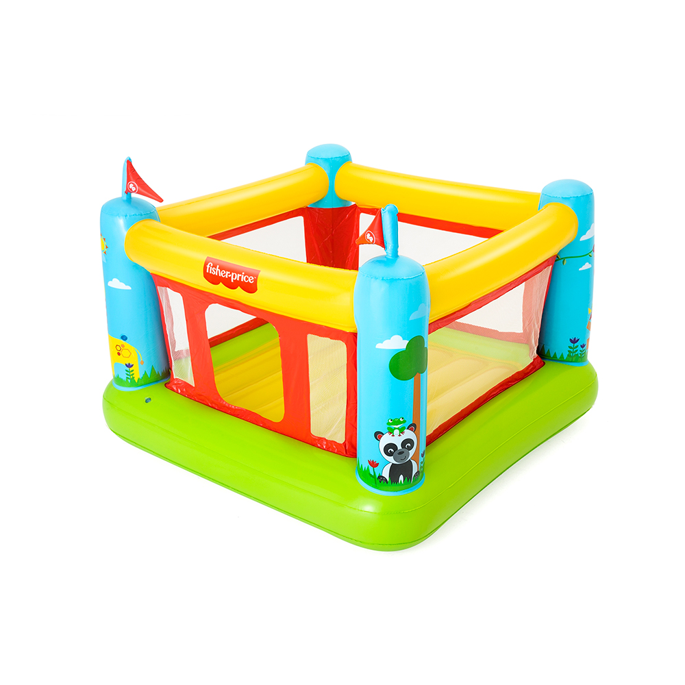Brincolin Inflable Infantil Fisher-Price Castillo Con Malla Multicolor
