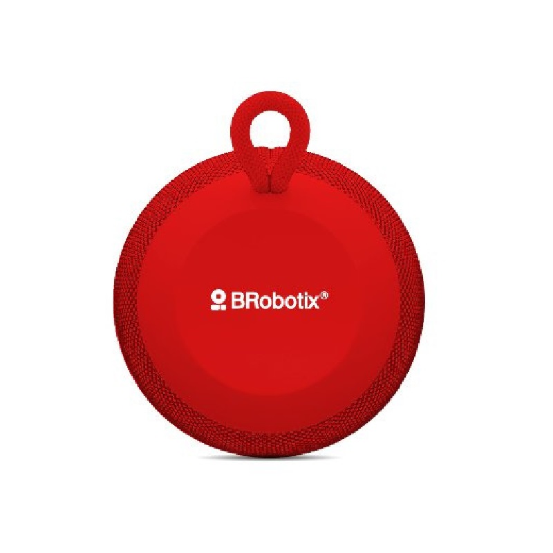 BRobotix Bocina Portátil 263816, Bluetooth, Inalámbrico, 3W RMS, USB, Rojo.