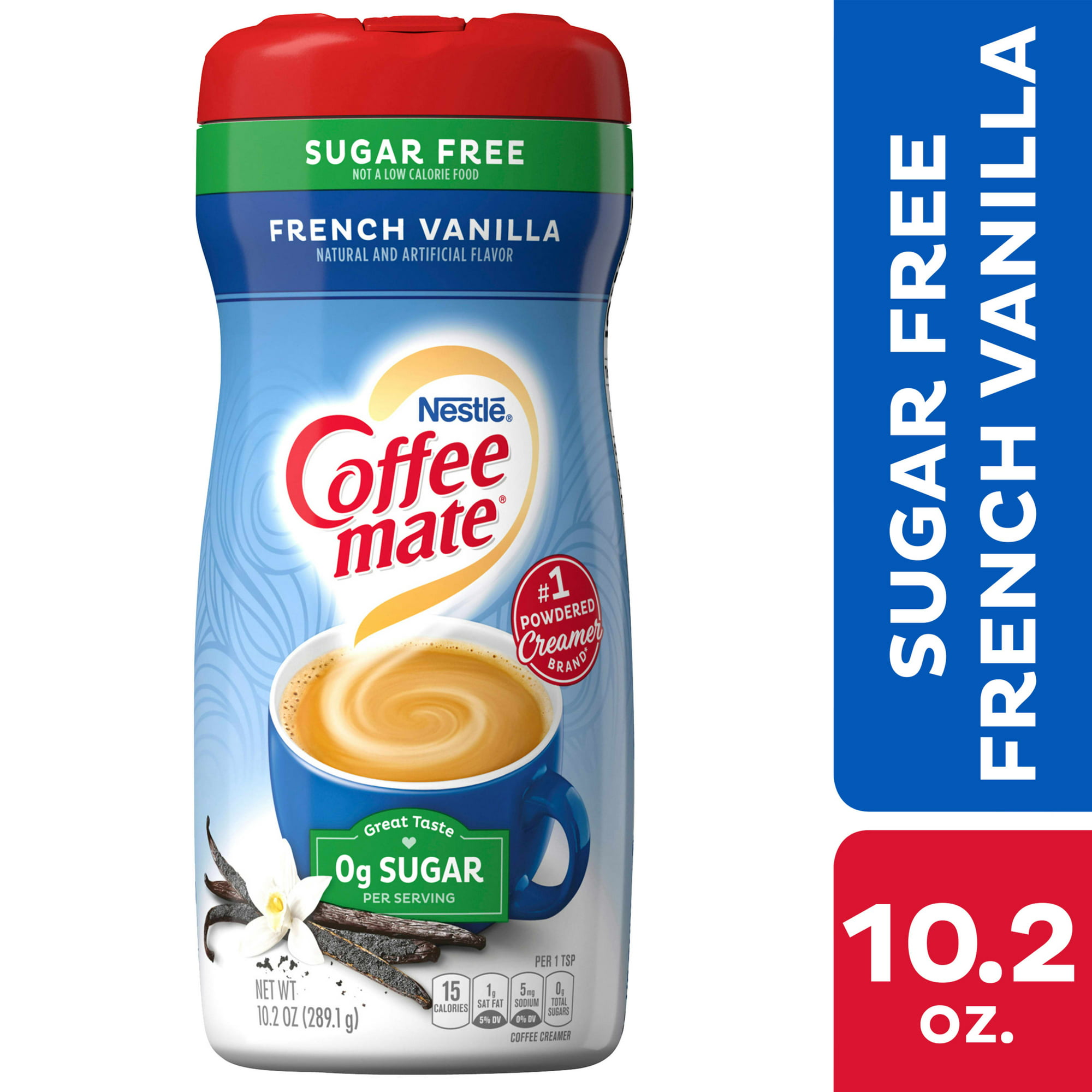 Nestle Coffee mate French Vanilla Sugar Free Powder Coffee Creamer, 10.2 oz