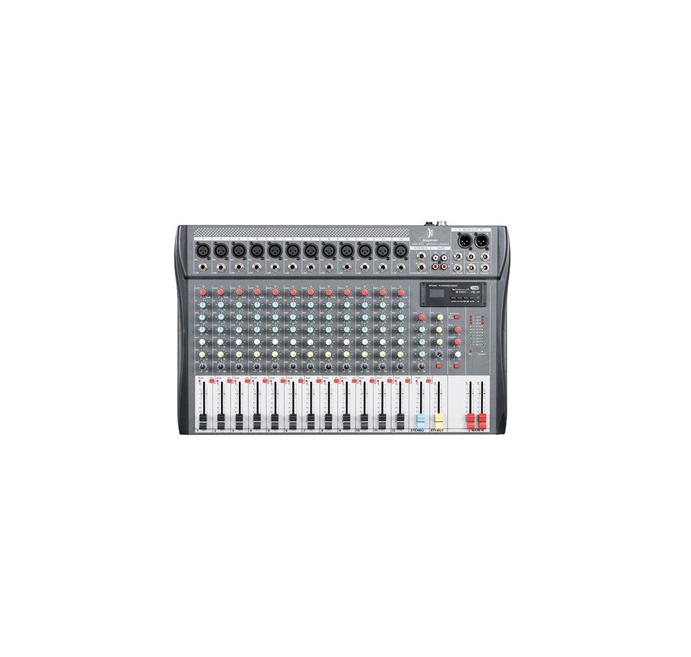 RACK & PACK Mezcladora de Sonido 12 Canales 24 Efectos Mixer USB