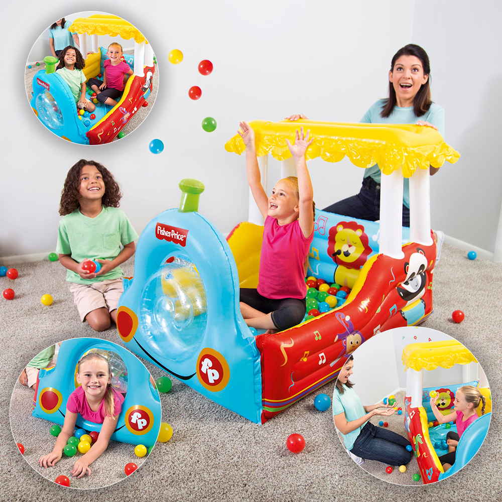 Alberca De Pelotas Inflable Fisher Price Trenecito Didáctico Multicolor