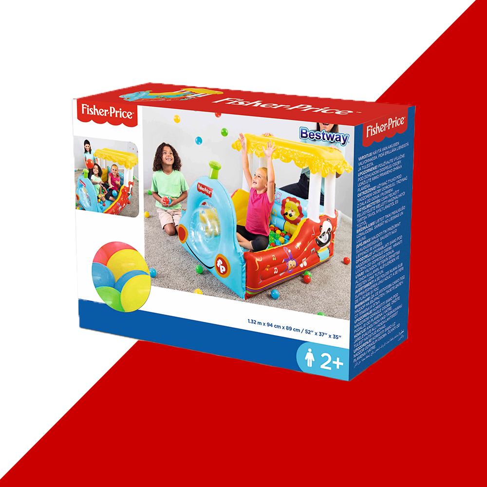 Tren inflable con pelotas fashion fisher price