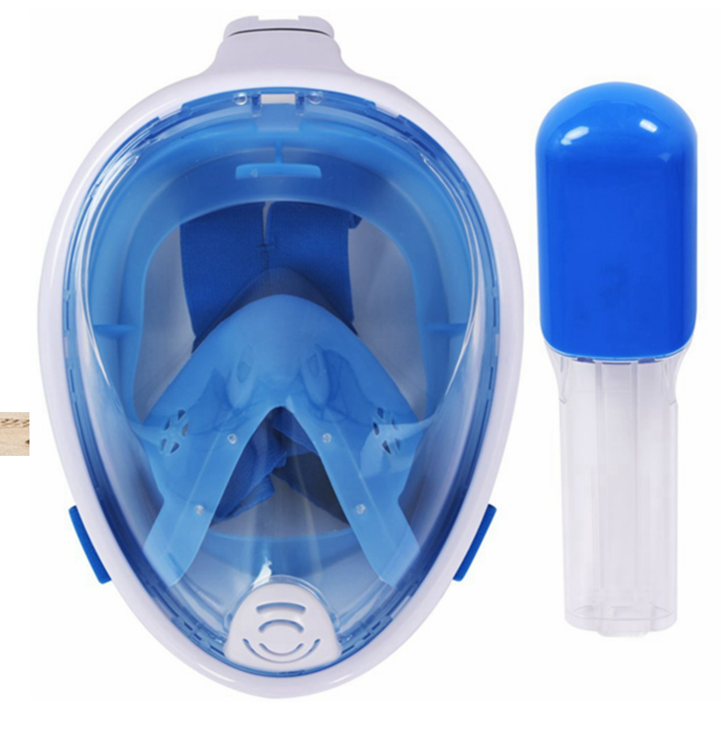 Máscara de Snorkel- Buceo Azul con Anti-Empañante Talla Grande