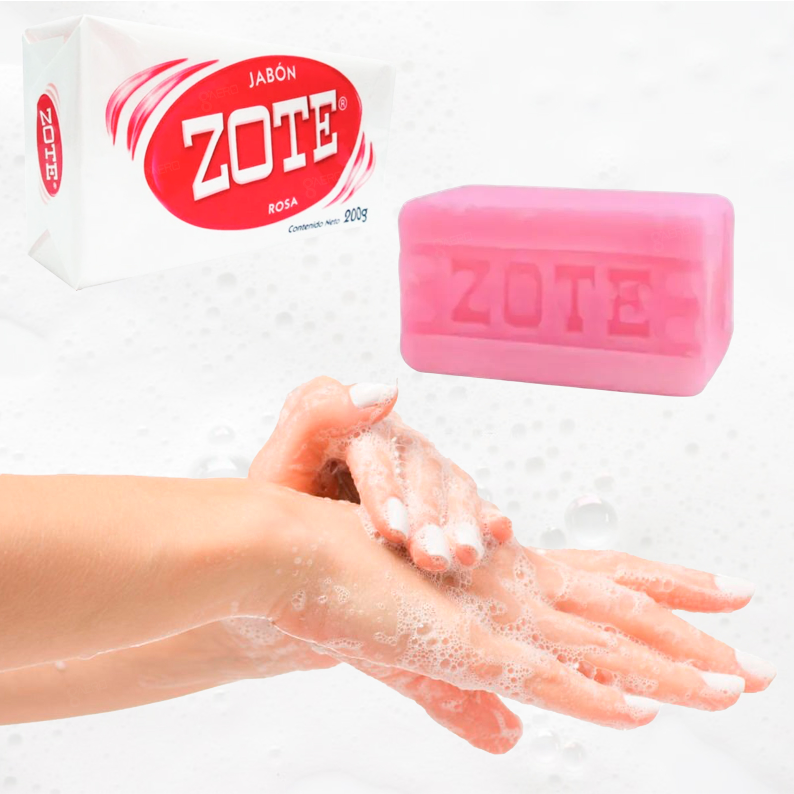 Jabón Zote En Barra Rosa 200g