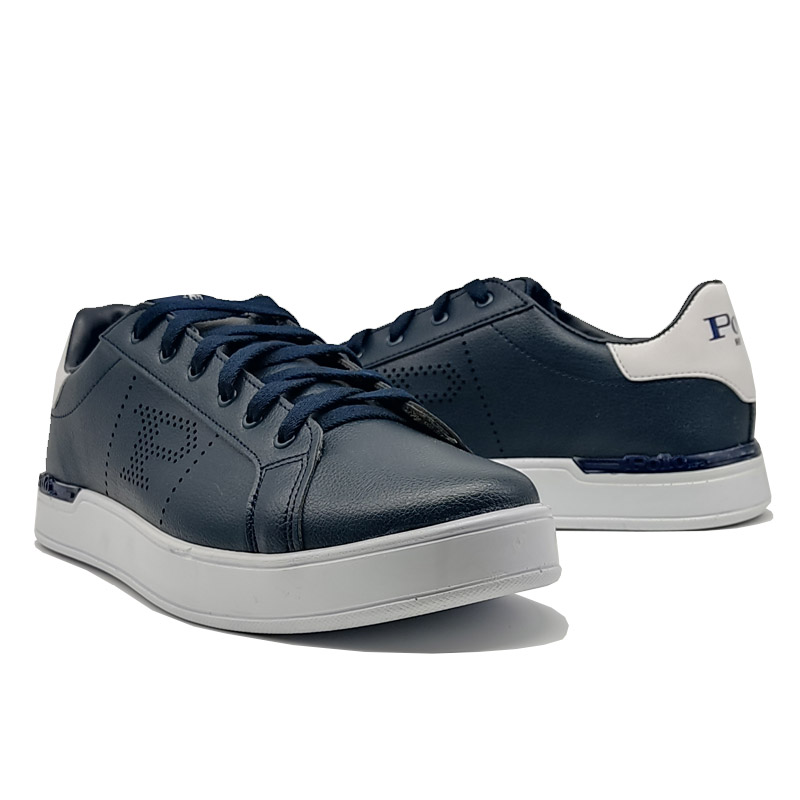 Tenis Polo HPC 1045 Azul Marino Blanco Hombre Casual Comodo Original