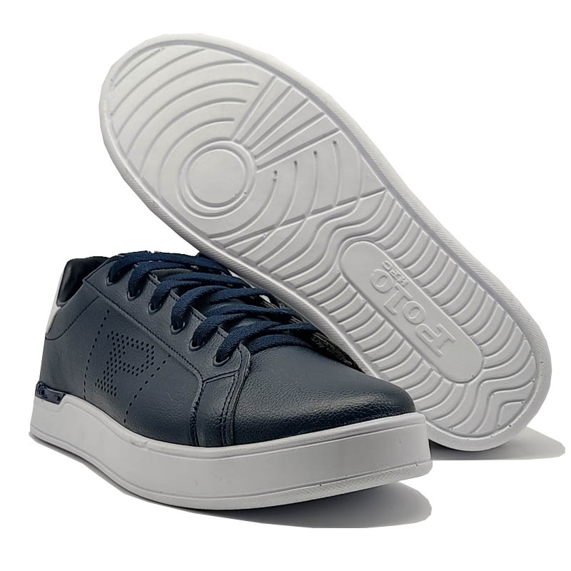 Tenis Polo HPC 1045 Azul Marino Blanco Hombre Casual Comodo Original