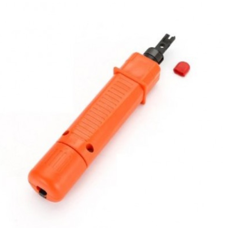 Herramienta de Impacto BRobotix 497813 para ponchado de un solo lado. Color Naranja.