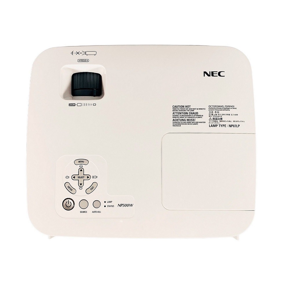 Proyector Nec NP500W- 3000 Lúmenes- XGA (1280X800)- VGA- DVI- Equipo Clase A, Reacondicionado. 