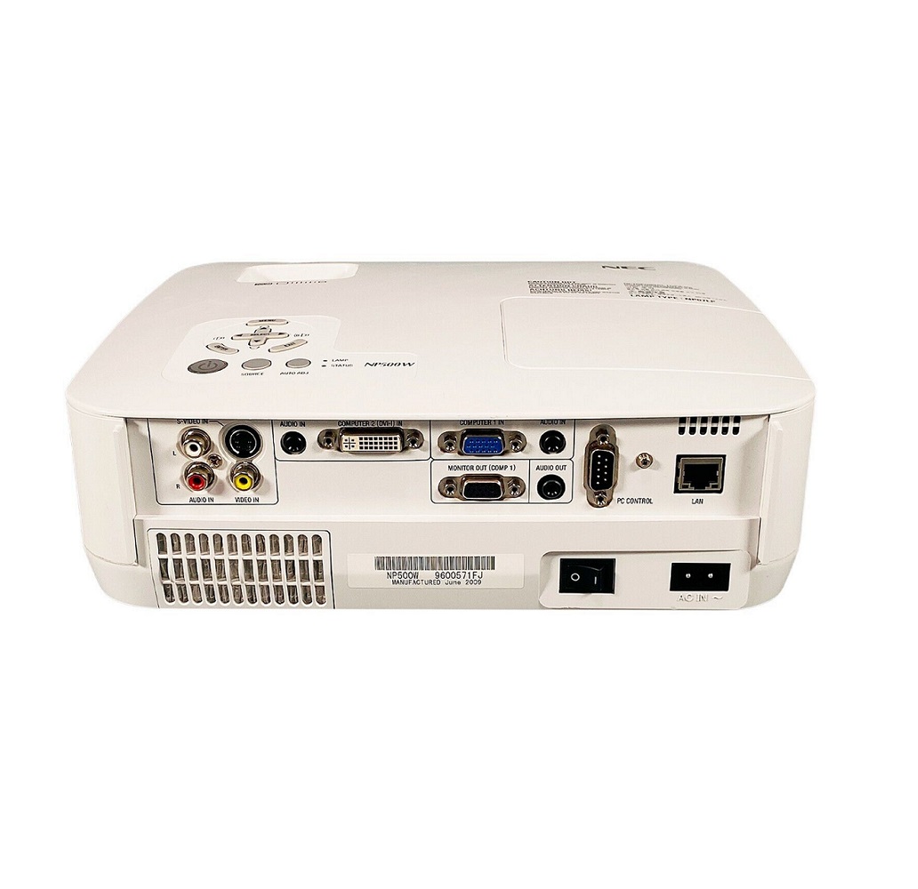 Proyector Nec NP500W- 3000 Lúmenes- XGA (1280X800)- VGA- DVI- Equipo Clase A, Reacondicionado. 