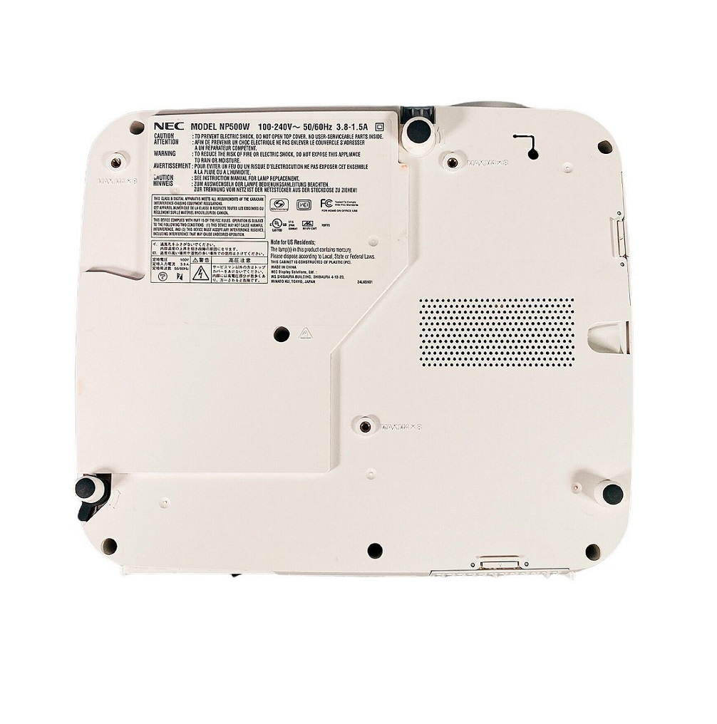 Proyector Nec NP500W- 3000 Lúmenes- XGA (1280X800)- VGA- DVI- Equipo Clase A, Reacondicionado. 