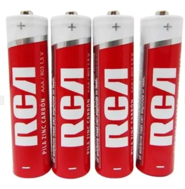 Pilas AAA Carbón Rc-3ca 1,5 Vcc 0% Mercurio RCA