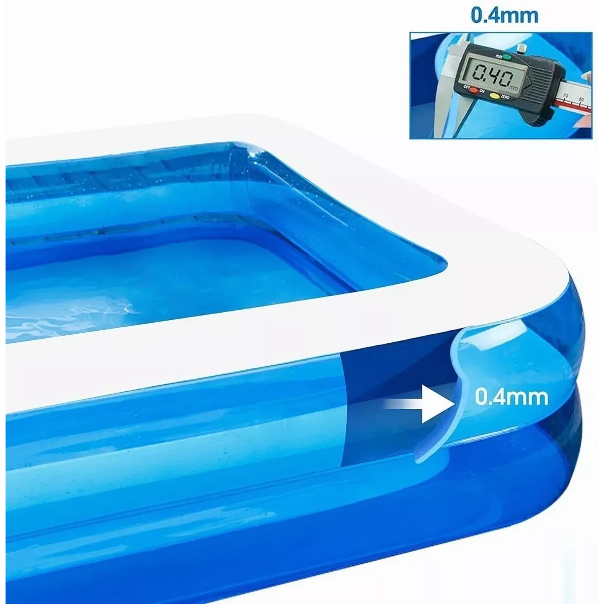 Alberca grande Inflable Rectangular Familiar inflador de regalo