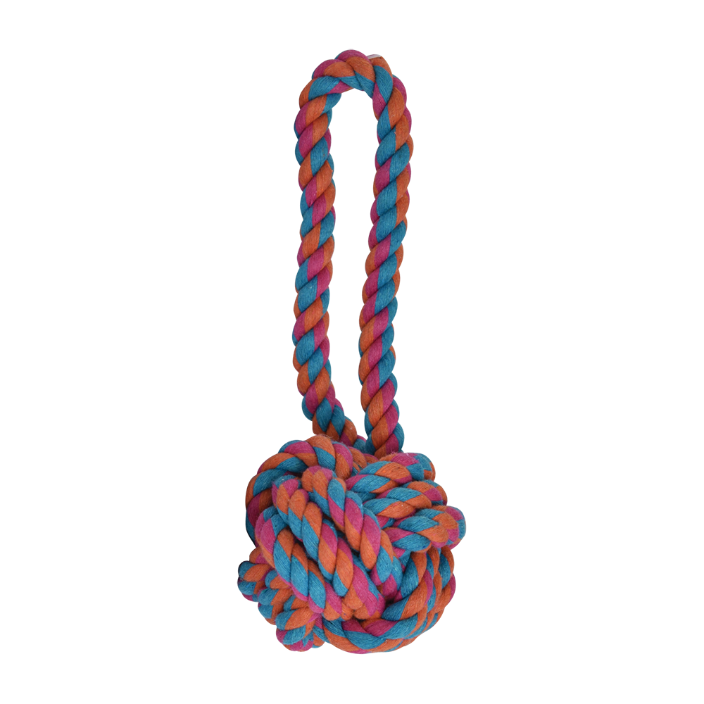 Fancy Pets Juguete de Soga con Pelota de Hilo para Perro de 23 Centímetros