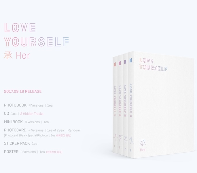 BTS - Love Yourself: Her (Versión O) 5th Mini Album