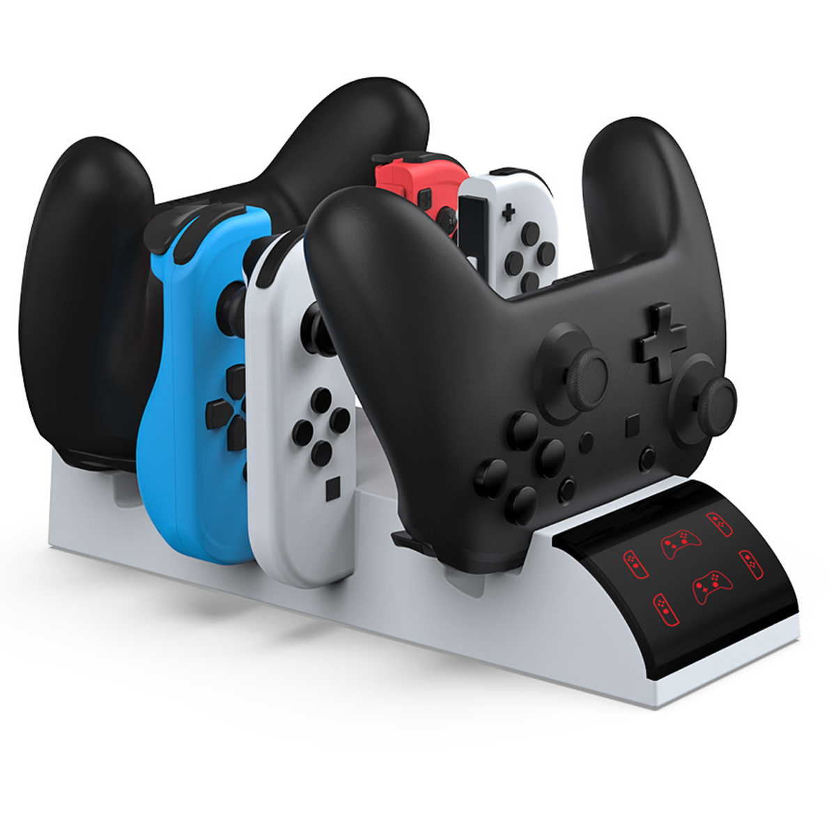 Estacion De Carga 6 en 1 - Blanco Compatible Nintendo Switch OLED