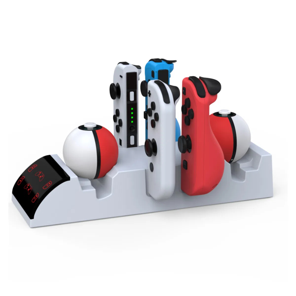 Estacion De Carga 6 en 1 - Blanco Compatible Nintendo Switch OLED