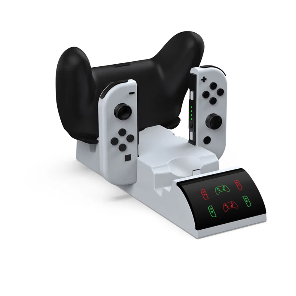 Estacion De Carga 6 en 1 - Blanco Compatible Nintendo Switch OLED