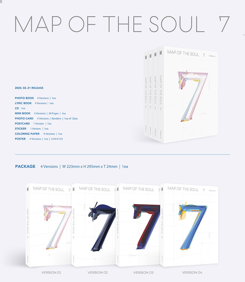 BTS - MAP OF THE SOUL : 7 (Versión 3) Album Kpop