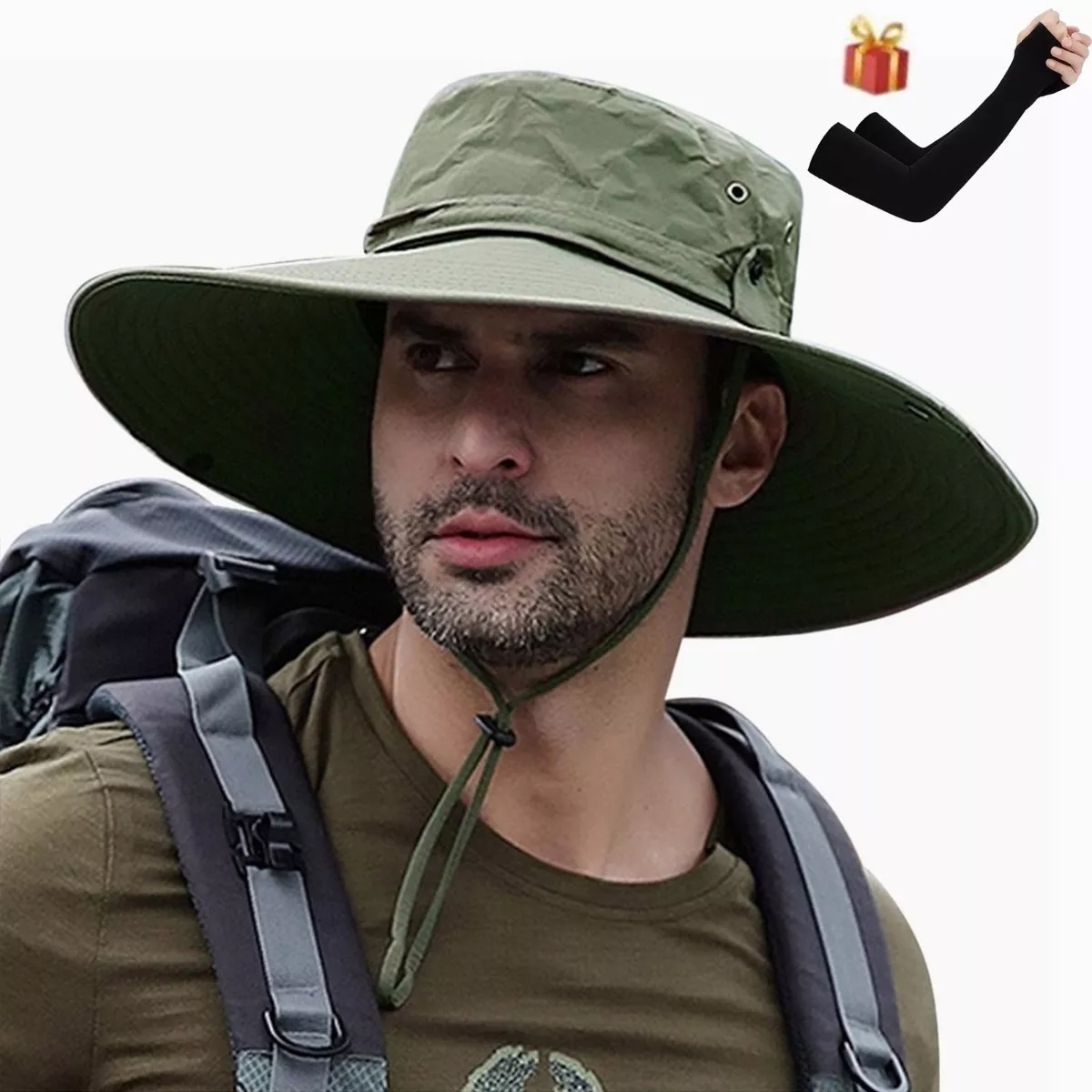 Sombrero De Sol Para Hombre Exterior , Upf 50+ De Cúpula Calor Campo.