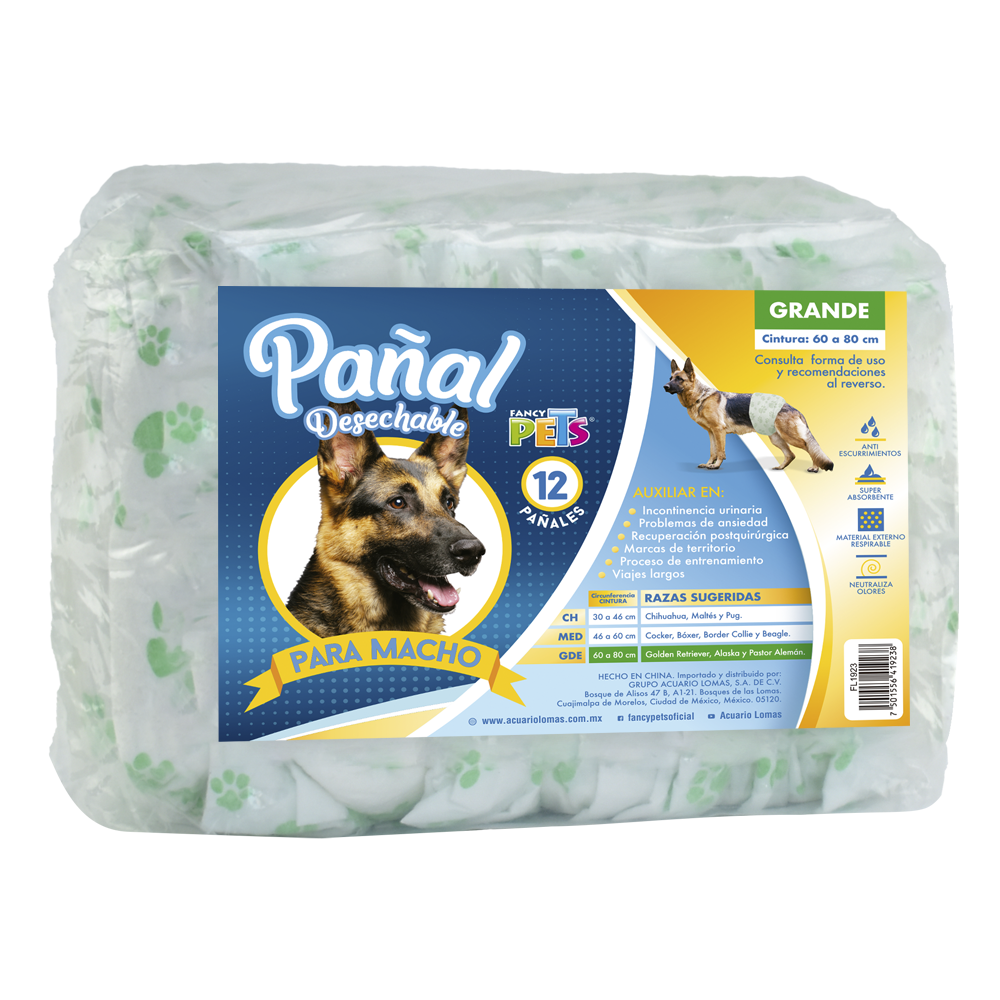 Fancy Pets  PAÑAL XCH P/PERRO - 12 PZ