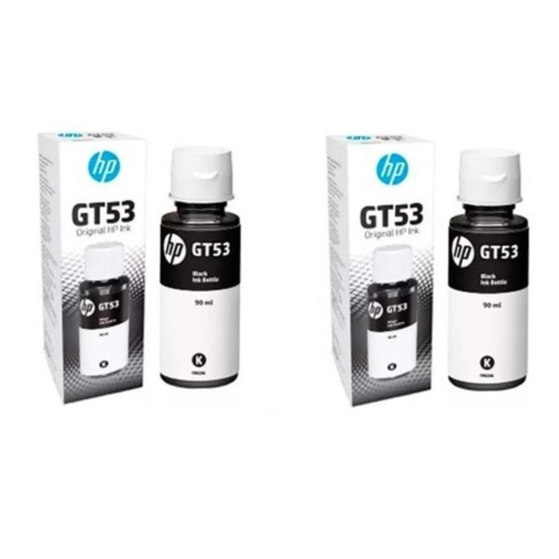 Botella de tinta hp gt53 3yp03bl negro 2 pzas