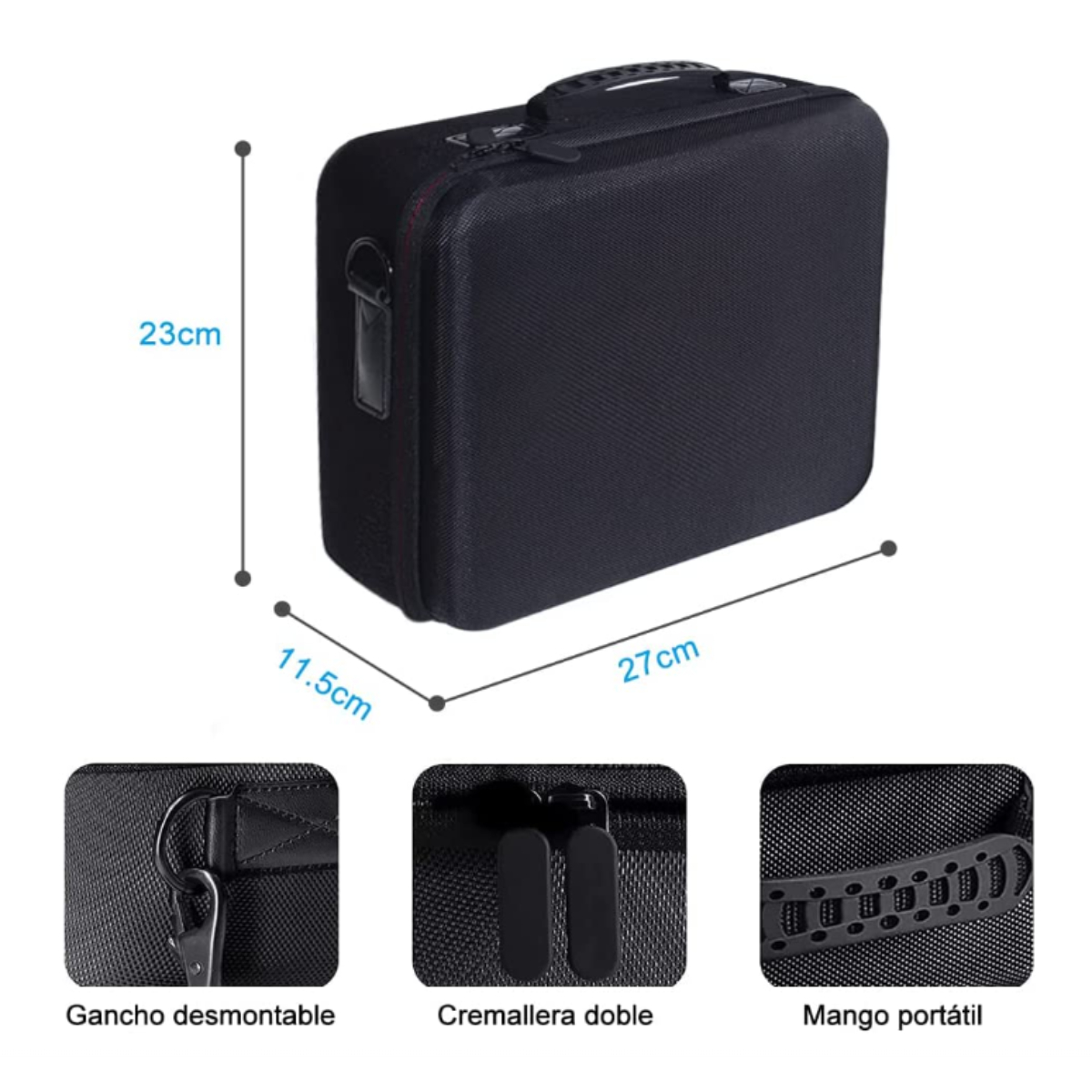 Estuche Completo Viajero (Negro) Compatible con Nintendo Switch OLED