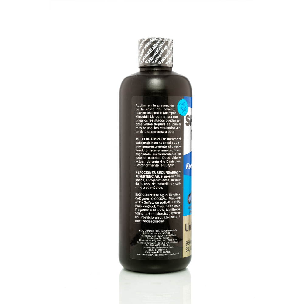 Shampoo Sin Sal Minoxidil Keratina Colageno Shampo - 950 Ml
