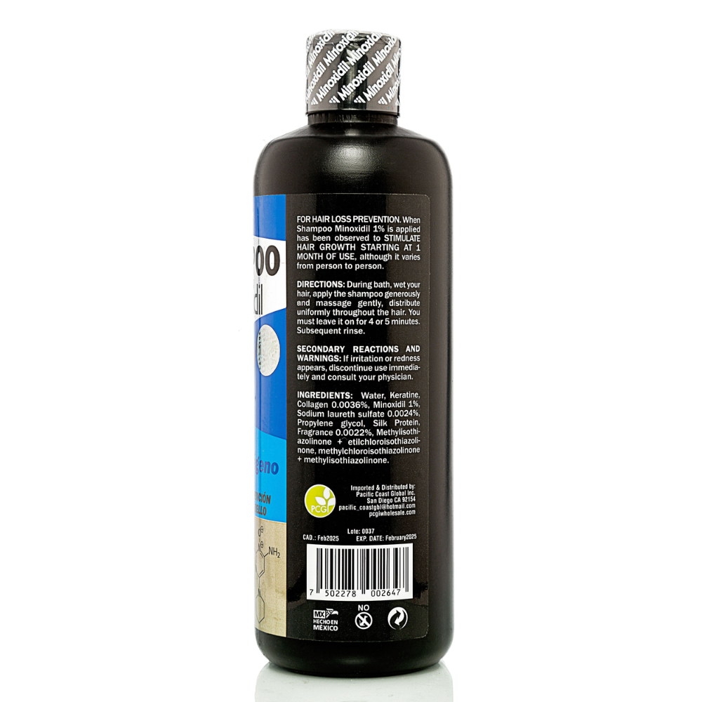 Shampoo Sin Sal Minoxidil Keratina Colageno Shampo - 950 Ml