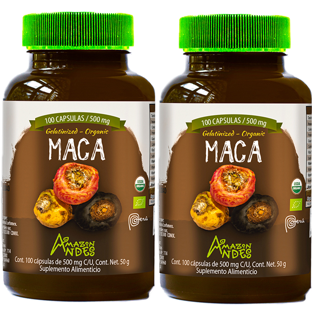 Kit Macá Mixta Orgánica en Cápsulas (original de Perú) 2 Unidades