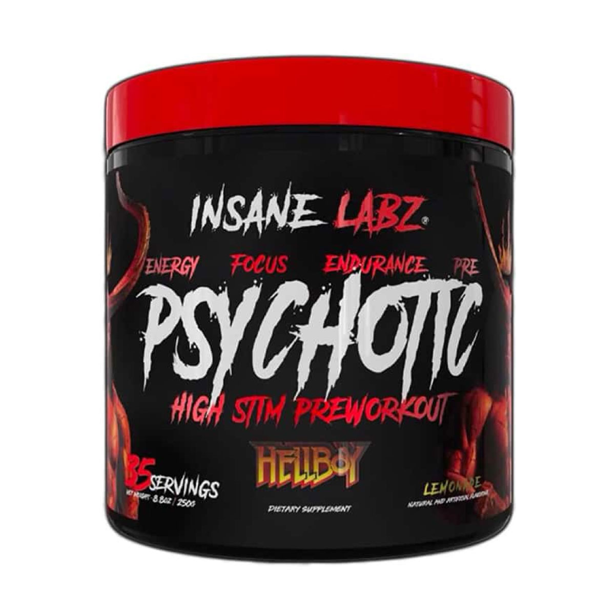 Pre-Entreno Insane Labz Psychotic Hellboy 247g 35 serv. - Limonada