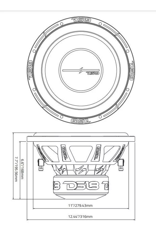 Subwoofer Ds18 De 12 Pulgadas Zr12.4d 750rms Calidad Potente.