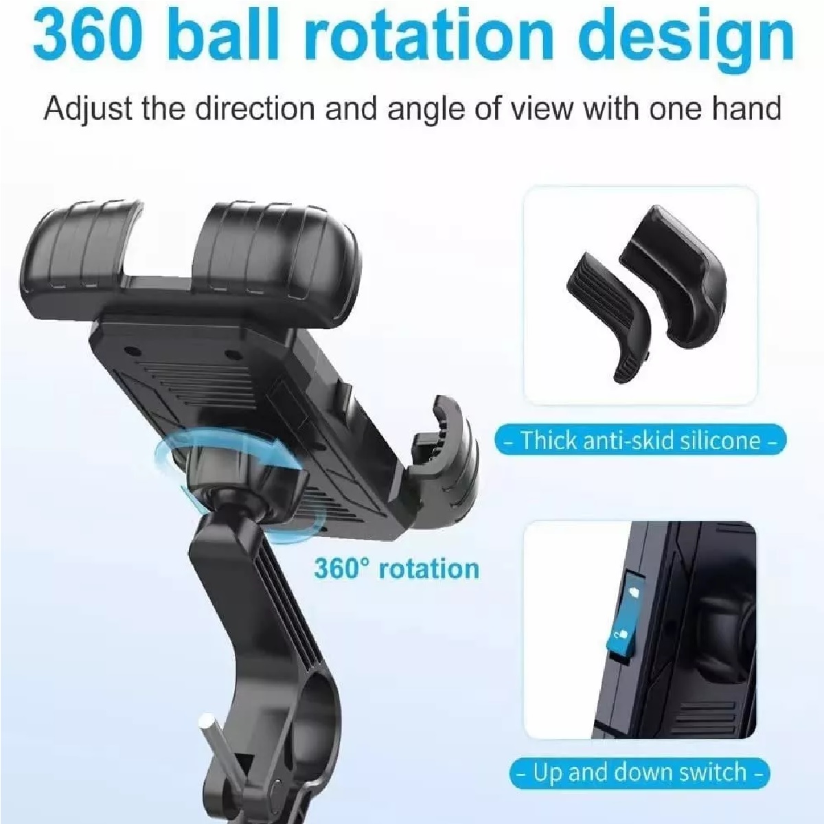 Soporte Para Celular Moto/bicicleta, Base Porta Teléfono360