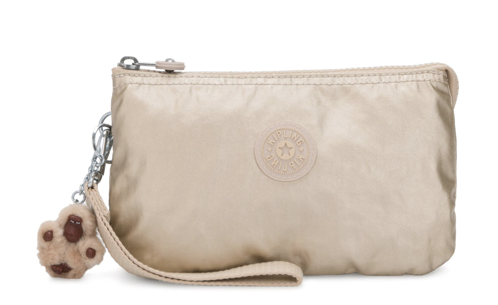 Cosmetiquera Kipling color dorado