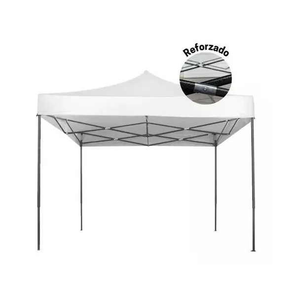 Toldo Blanco Reforzado Tipo Carpa Plegable 3x3m Impermeable